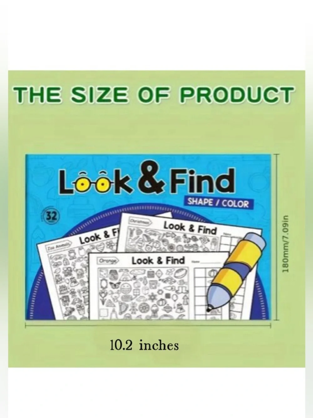 Look and find kids activity book. 32 page seek and find activity book.